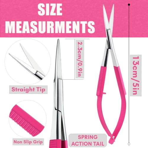 5" Spring Scissors Straight Eyebrow Eyelash Embroidery Snip - color: Mlt-mst-01