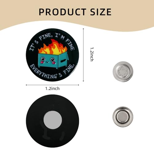 2pcs Funny Dumpster Fire Needle Minder, Magnetic Needle Nanny Needlework Accessories