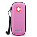 MEDMAX Epipen Medical Carrying Case, Hard Shell EVA Shock Absorption Travel Medication Organizer Bag Emergency Medical Pouch Holds 2 EpiPens, Asthma Inhaler, Auvi-Q, Allergy Supplies (Pink) - color: Pink