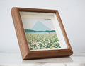 6X6 Wooden Picture Frame with 4.5x4.5 mat, 6x6 Square Picture Frame with Glass, For Wall and Desktop Display - size: 6X6