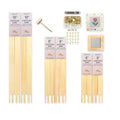 12 Pcs Needlepoint Stretcher Bars Set (3 Complete Frames), Premium Pine Wood, Includes 60 Tacks & Tools, for Embroidery & Canvas Stretching (6"/8"/10" Set)