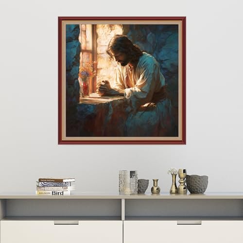 Dooxvey Cross Stitch Kits for Adults Beginners,Full Range of Cross-Stitch Stamped Kits Needlepoint Kits for Beginners Embroidery Kits 11CT Cross Stitch Patterns-Jesus' Prayer 18x18 inch - color: Magicolor03