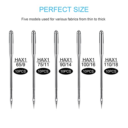 Sewing Machine Needles 20PCS HAX1 2 Sizes Compatible with Singer & Brother - style: 20 PCS
