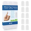 Gel Finger Cots Protectors, Silicone Covers, Bandages, Caps & Sleeve, Clear - color: Clear, size: L(10)