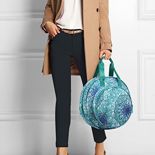 FINPAC Embroidery Project Bag, Embroidery Kits Storage Carrying Tote Bag - color: Emerald Illusions