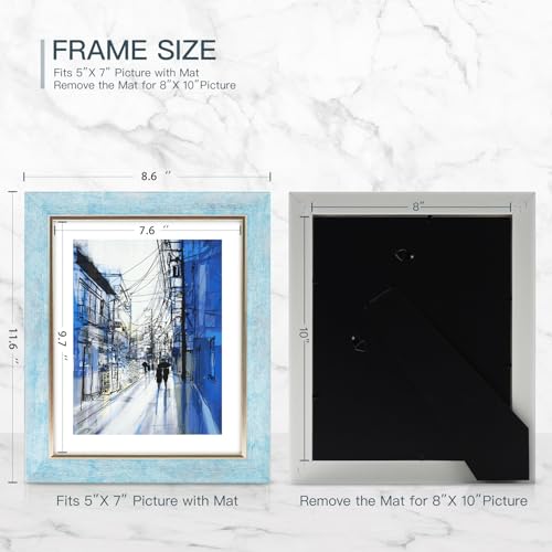 XUANLUO 8x10 Picture Frames Set of 4,Rustic Retro Photo Frame(Multicolor) - color: Multicolor-4pcs, size: 8 x 10 inch
