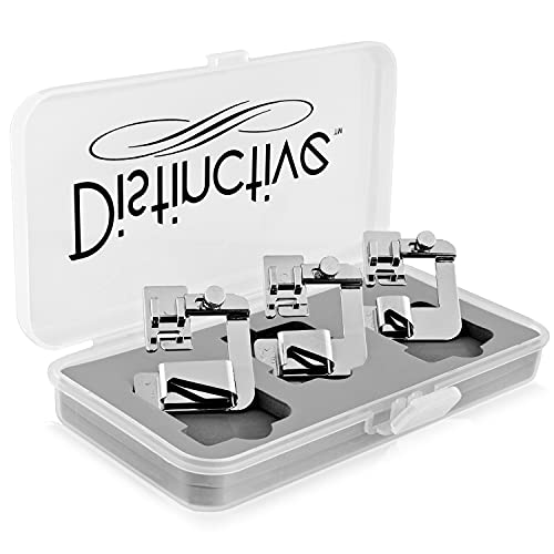 Distinctive 4-8", 6-8" and 8-8" Wide Rolled Hem 3-Piece Hemmer Sewing Feet - size: 3-Piece Hem Kit
