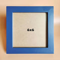 6x6 Picture Frames Blue Solid Wood Frame, Plastic Panel (Film Needs to be Removed) Table or Wall.Front Window Opening 5.5x5.5 inch. - color: Blue, size: 6x6