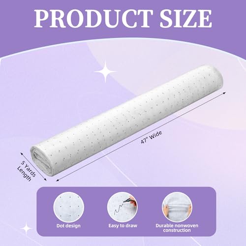 Tosstuki 47″ X 5 Yards Non Woven Cutting Pattern Paper for Sewing,Number - size: 47 Inches X 5 Yards, style: Number Styles