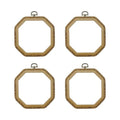 T Tulead Octagon Embroidery Hoops Display Frame 5.5"x5.5" 4PCS - size: Octagon, 5.5"x5.5"