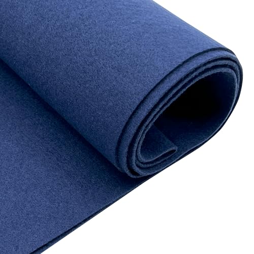 EOVEA - Acrylic Felt Fabric by The Yard - Soft and Durable 72" Wide & 1.6mm Thick Felt Sheets for DIY Crafts, Sewing, Upholstery, Cushion, Padding, Costumes(Navy Blue, 1 Yard) - color: Navy Blue, size: 1 Yard