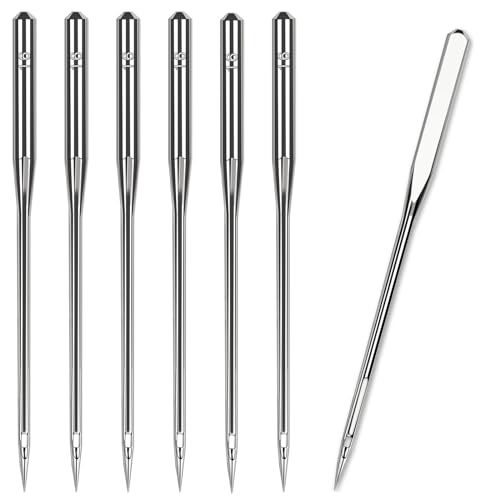 50 Pcs Size 100/16 Universal Leather&Jeans Sewing Machine Needles, Heavy Duty Machine Needles for Thickened Fabrics, Compatible with Home Sewing Machine - style: 50PCS Size 100/16