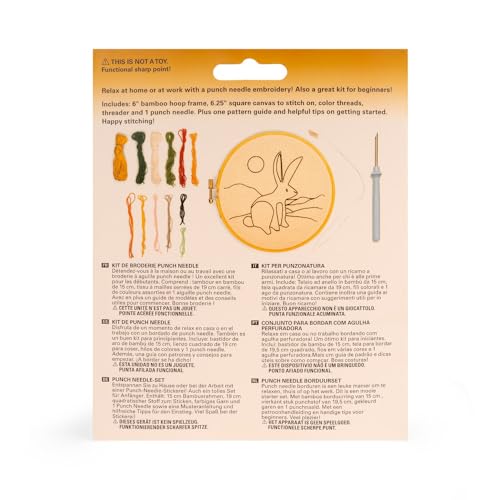 Kikkerland Punch Needle - Hare - Includes Everything Needed - style: Hare