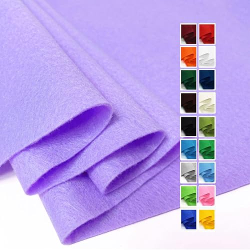 Lavender Felt Fabric 36" X 36" 1.6mm Thick Soft Square Felt Sheet - color: Lavender
