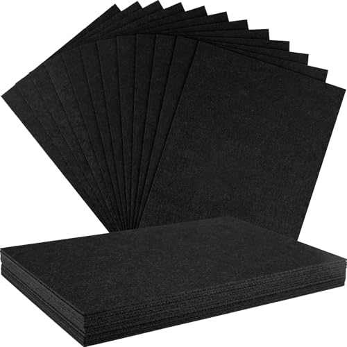 NEBURORA 12 Pcs 2mm Thick Stiff Felt Sheets for Crafts Sewing(Black) - color: Black