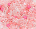 Mixed Craft Beads 1000Pcs/20g Glass Seed Beads Tube Beads Bugle Beads 1.5-4.5mm Small Loose Spacer Beads for DIY Bracelets Necklace Earring Jewelry Making (Pink) - color: Pink