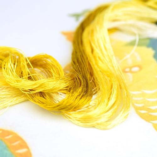 Natural 100% Silk Thread, Handmade Embroidery Thread Silk Floss 7 Colors 110m Each (17) - color: 17