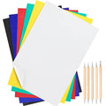 Outus 100 Sheet Carbon Transfer Paper A4 Size with Stylus Tools, Multicolor - color: Black, Blue, White, Green, Red, Yellow