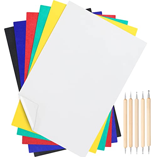 Outus 100 Sheet Carbon Transfer Paper A4 Size with Stylus Tools, Multicolor - color: Black, Blue, White, Green, Red, Yellow
