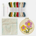 Meoe&heome Punch Needle Kit for Beginners, DIY Embroidery Set with 20+ Patterns(Dual-Tone Flower) - color: Dual-Tone Flower