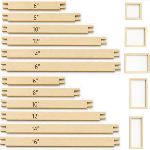 KAQAHIDO 6 Szie Needlepoint Stretcher Bars, 12pcs Set - size: Pair Set ( 6"+8"+10"+12"+14"+16")