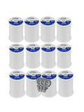 Coats & Clark Dual Duty All Purpose Sewing Thread 230A White 400 Yards Each Spool 12 Pack Bundle with Bella's Crafts Needle Threaders (White) - color: White