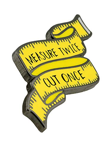 PinMart Sewing Magnetic Enamel Pin and Needle Minder - color: Sewing Tape Measure Black Nickel Plated, size: 25 Pack