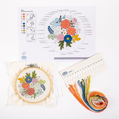 DIAMOND DOTZ Romantic Rose Bouquet Embroidery Kit for Beginners and Adults - color: Romantic Rose Bouquet