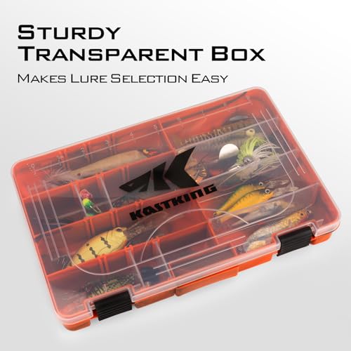 KastKing Utility Tackle Boxes, 3600 and 3700 Fishing Tackle Trays - color: Orange Camouflage, size: 3600(4Pack)