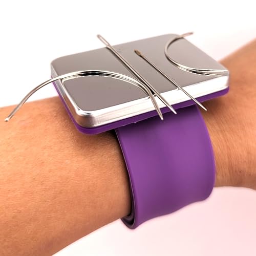 Comfortable Soft Flexible Thimbles | THIK-Grip Thimble | Small (3) - Medium (3) - Large (3) | Magnetic Sewing Needle Holding Wristband (1) - color: Thik-grip Thimbles - Wristband, size: All Sizes Included
