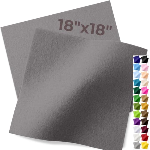 IONTACH 18" X 18" Soft Felt Sheets 1.6mm Thick (2 Packs, Dark Grey) - color: Dark Grey