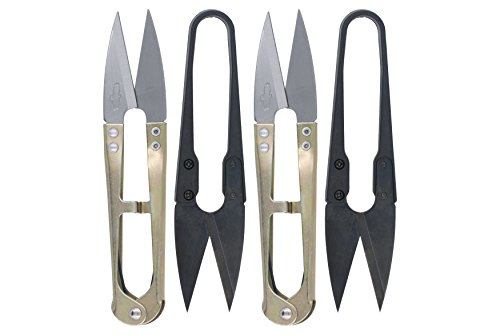 Golden Eagle Double Sharp Quick-Clip Lightweight Thread Clippers Trimming Scissors & Thread Snips (4pc Combo) - size: 4pc Combo