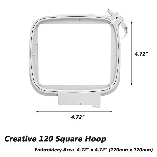 Sew Tech Embroidery Hoop for Viking PFAFF, 4.7x4.7in 120x120mm Square Frame - style: 4.7x4.7inch-PA202