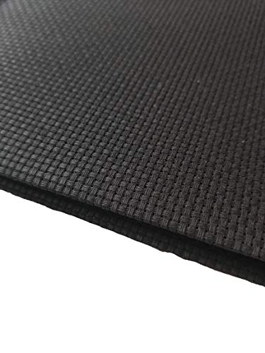 19" x 28" 11CT Counted Cotton Aida Cloth Cross Stitch Fabric (Black) - color: Black