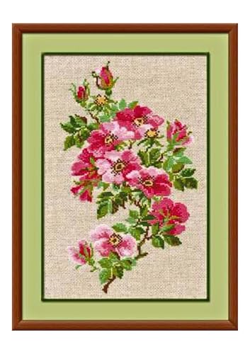 RIOLIS 809 May Wild Rosey Counted Cross Stitch Kit 8 x 12 in