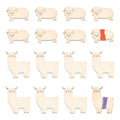 NBEADS 24 Pcs 2 Styles Wooden Animals Floss Bobbins, 2 Sizes Sheep and Alpaca Shaped Cross Stitch Bobbin Embroidery Thread Cards Winding Board for DIY Sewing Storage