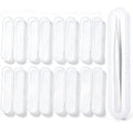 8 PACK Glass Nail File & Acne Needle Organizer Case, Clear Storage Box for Nail Tools & Blackhead Extractor Tools