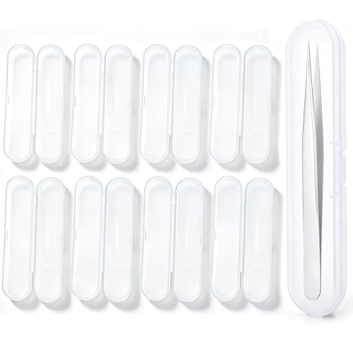 8 PACK Glass Nail File & Acne Needle Organizer Case, Clear Storage Box for Nail Tools & Blackhead Extractor Tools