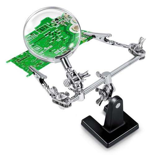 LXIANGN 2.5X Magnifying Helping Hands Soldering Station - color: Black-2