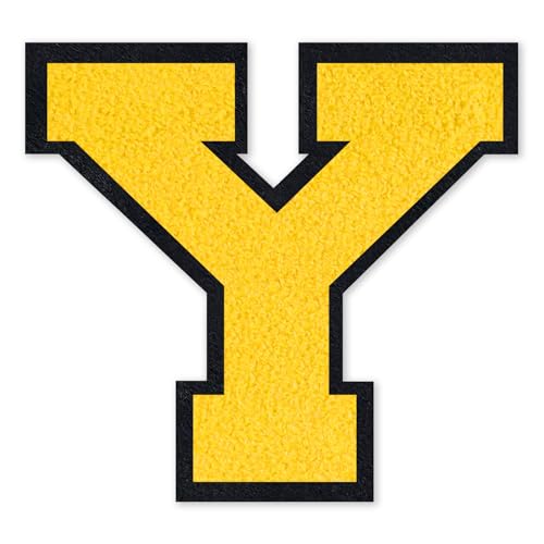 6 Inch Varsity Letter Patches Yellow Iron On Letters - color: Yellow, size: Y
