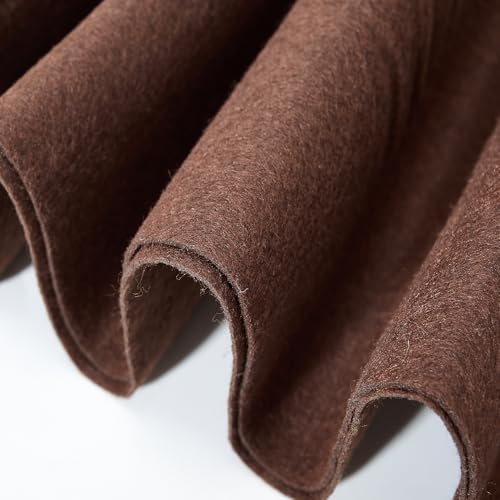 Soft Felt Fabric Sheets 1.6mm Thick Sewing Patwork Material Large Craft Felt Roll Fabric by The Yard (Dark Brown, 18"X 36" Inches) - color: Dark Brown, size: 18"X 36" Inches