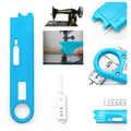 Sewing Machine Automatic Needle Threader with Seam Ripper Ruler Scale - color: blue