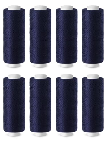 ZMAAGG Sewing Thread, Navy Blue Thread for Sewing, 8 Rolls 200 Yards - color: 8 PCS Navy Blue