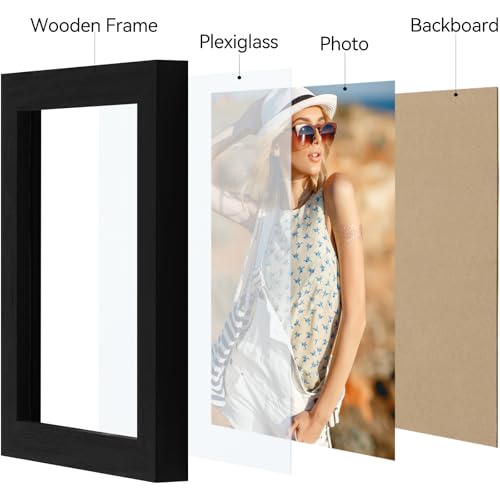 Vittanly 4x5 Picture Frame for Wall or Tabletop, Black - color: Black, size: 4x5