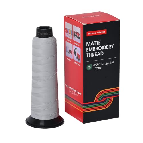 BAI Matte Machine Embroidery Thread 120D/2 40 wt Low Shine Gray-8624 - color: Gray-8624