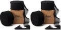 Ribbli Black Chiffon Ribbon 1 Inch x 20 Yard Handmade Fringe Chiffon Silk Ribbon Black Ribbon for Gifts Wrapping, Wedding Invitations, Bridal Bouquets, Flower Arrangement (Pack of 2) - color: Black, size: 1 inch (Pack of 2)