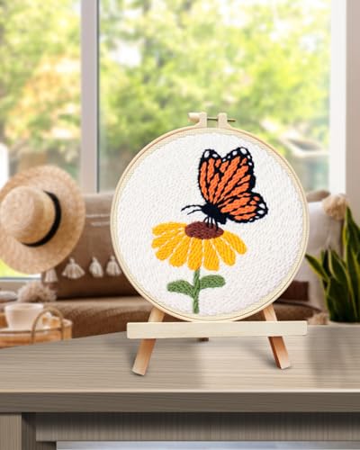TINDTOP Punch Needle Kits, DIY Punch Embroidery Kits for Adults - color: Set A