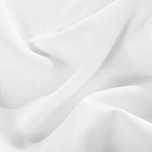 Deconovo Faux Linen Throw Pillow Covers for Sofa and Couch, Hidden Zipper - color: Linen White, size: 18" x 18" (Pack of 4)