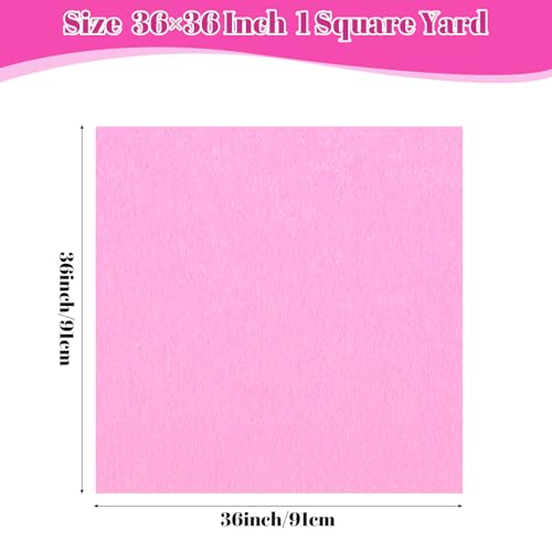Felt Fabric 36" X 36"(1 Square Yard) (Pink) - color: Pink, size: 36" X 36"