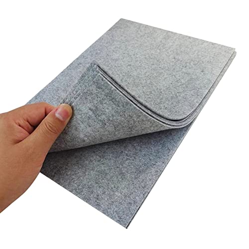 Jtnohx Stiff Felt, 2mm Thick Felt Sheets for Crafts, 8"x12" Hard Felt Fabric Squares 8Pcs for DIY Projects (Grey Color) - color: Grey